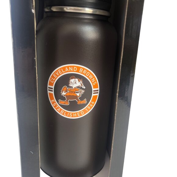 NFL Cleveland Browns 32 Oz Stainless Steel Water Bottle BPA-Free New In Box - Picture 3 of 7